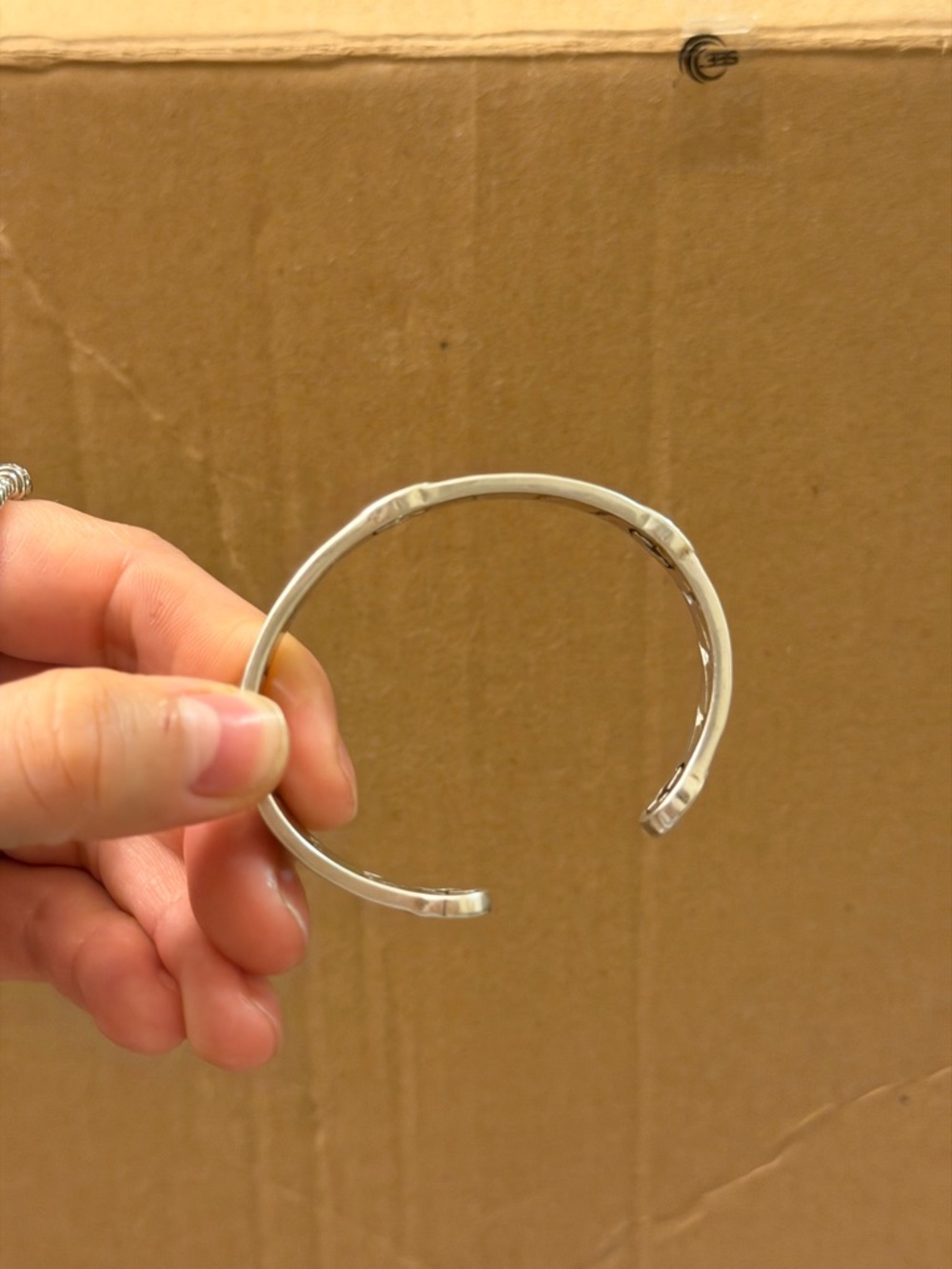 Silver Gucci Cuff Bracelet - Picture 4 of 11